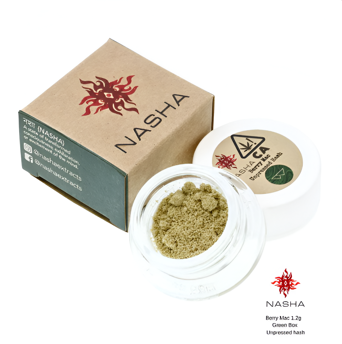 Photograph of product: NASHA - Concentrate - Secret Weapon - Green Unpressed - 1.2G