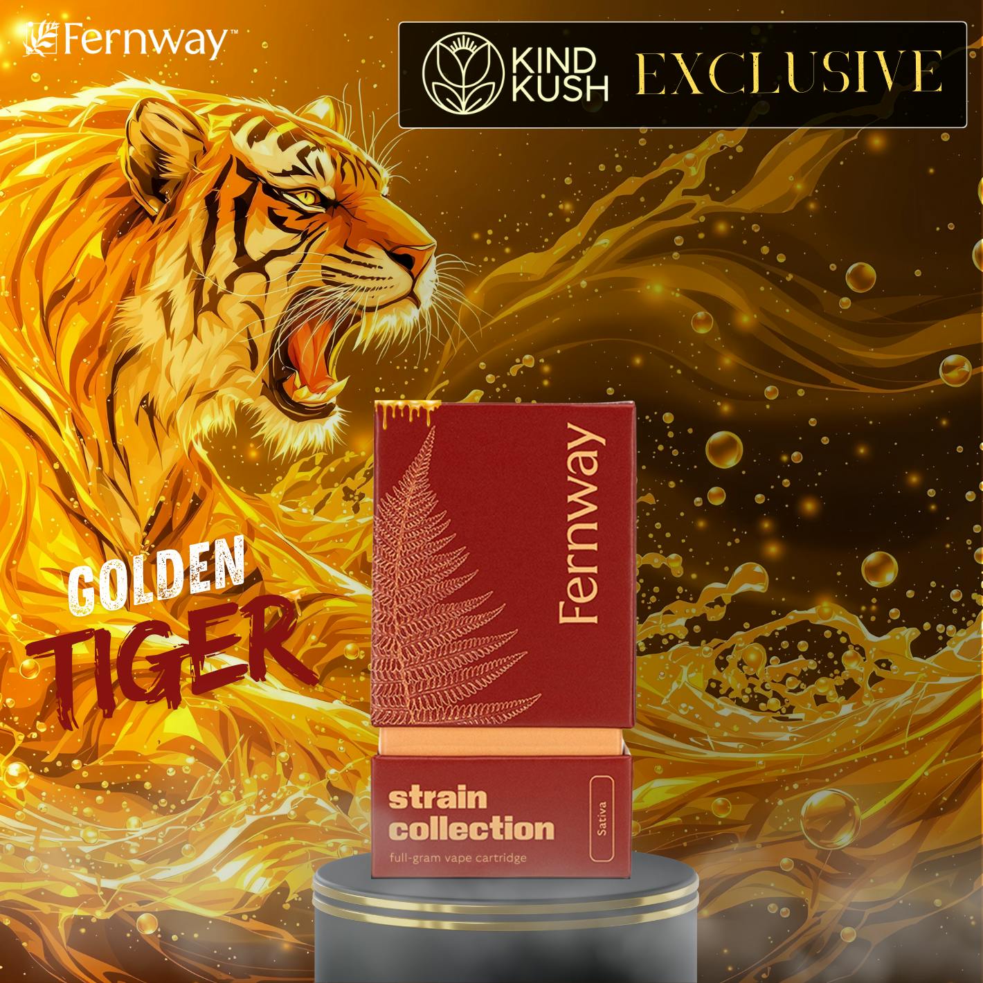 Photograph of product: FERNWAY | GOLDEN TIGER CARTRIDGE 1G