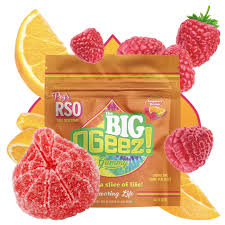 Photograph of product: Peg's BIG RSO Raspberry Orange 100mg 1pc-H