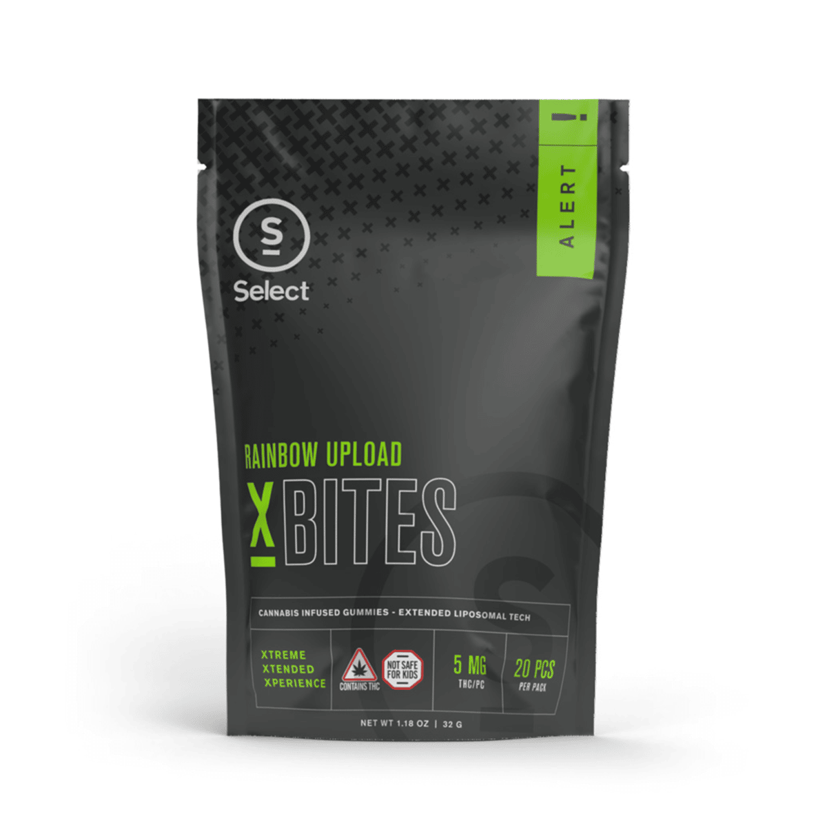 Photograph of product: Select | Rainbow Upload | X Bites | 100mg