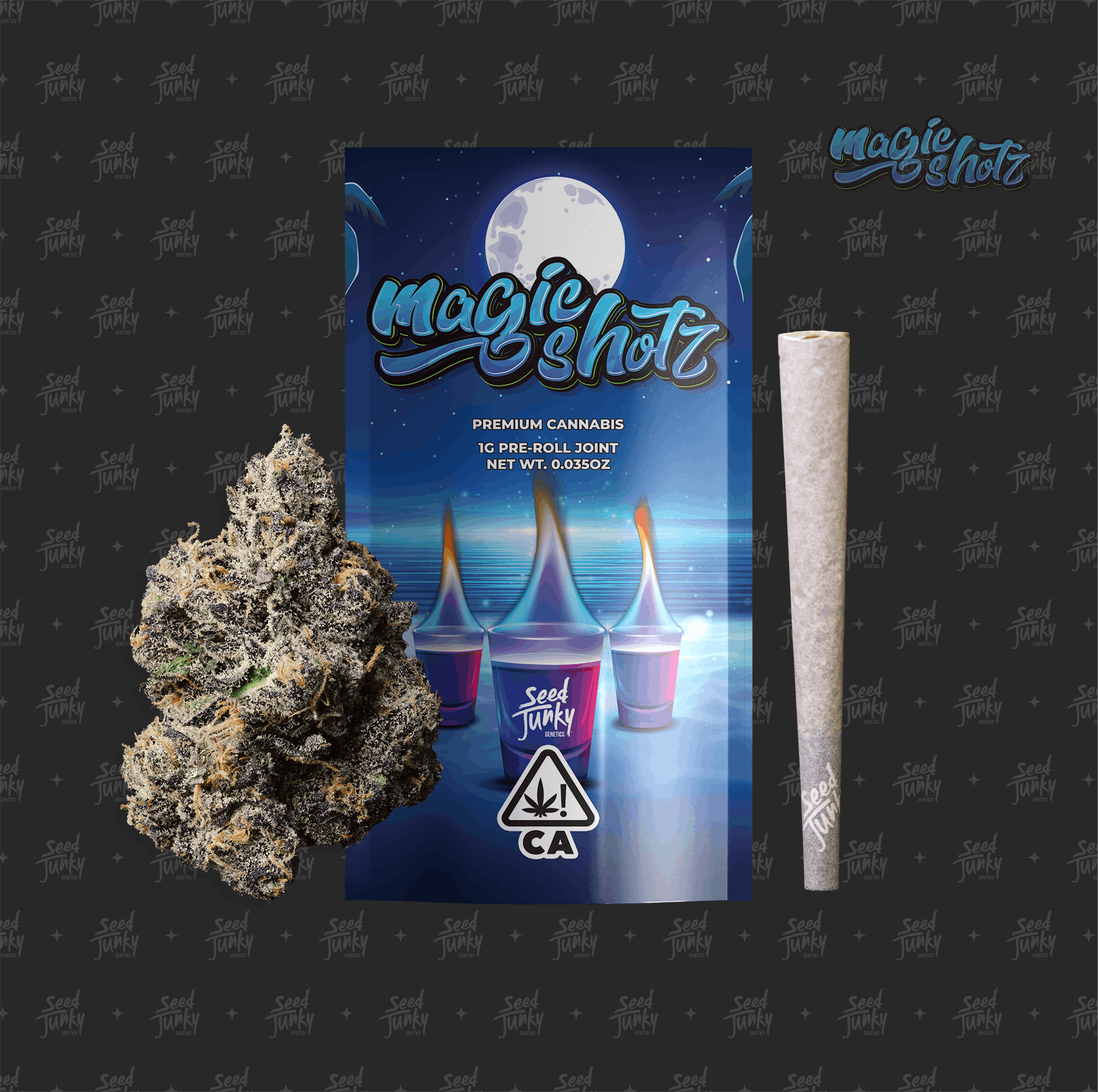 Photograph of product: Seed Junky - Preroll - MAGIC SHOTZ - 1G