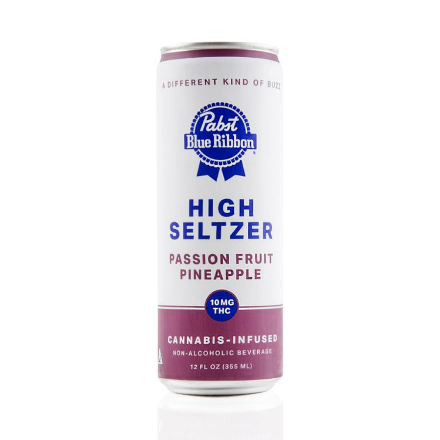 Photograph of product: Pabst Infused High Seltzer High Passion Fruit Pineapple 10mg