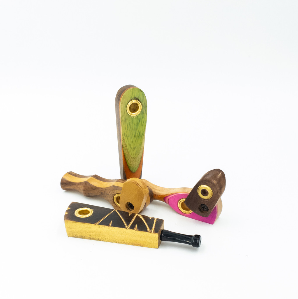 Photograph of product: Assorted Wood Hand Pipes
