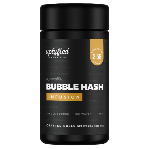 Photograph of product: Greazy Runtz | 0.5g x 5pk | Bubble au chocolat Infused | Uplfyted Oui'd Co.