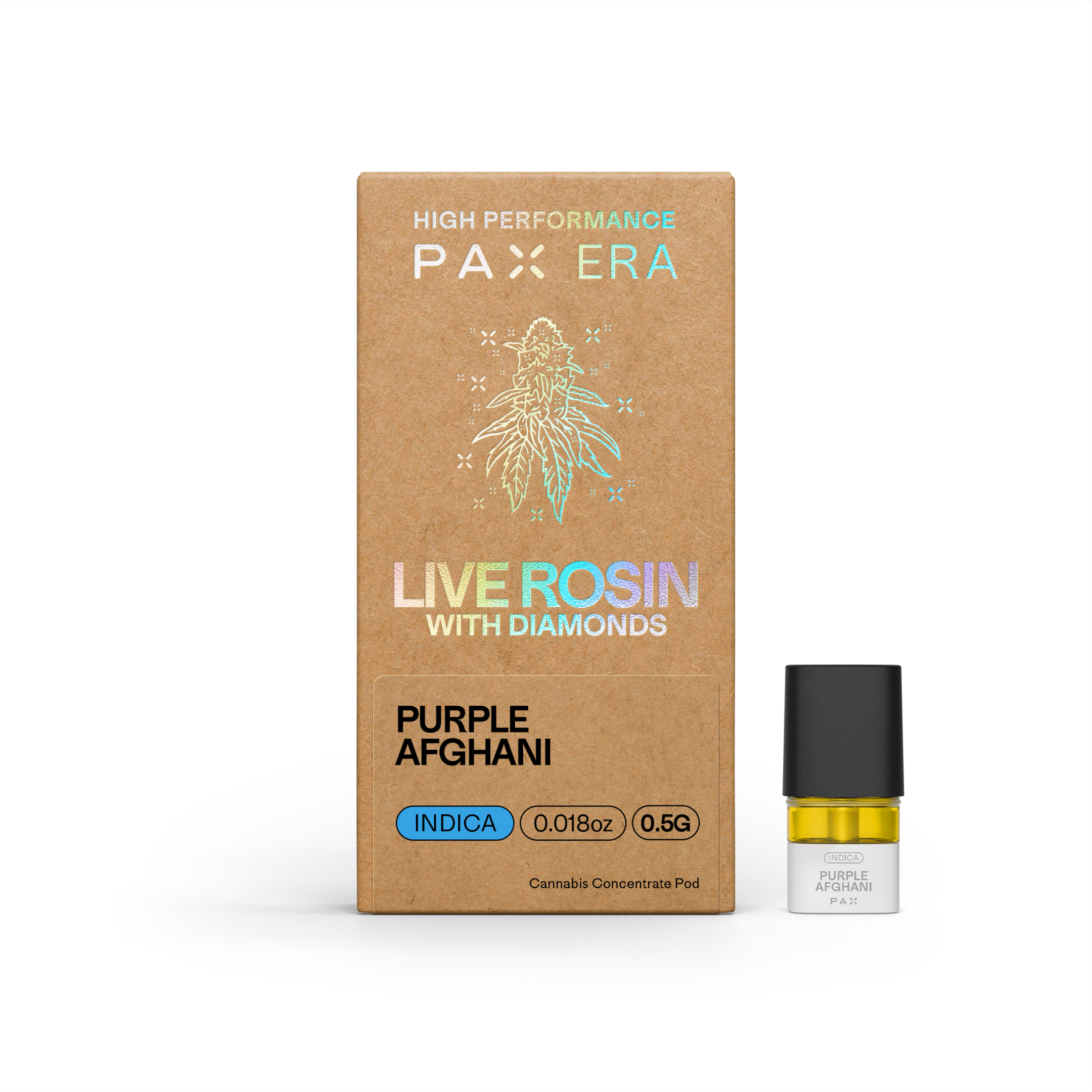 Photograph of product: Live Rosin with Diamonds | Purple Afghani 0.5g | Pod