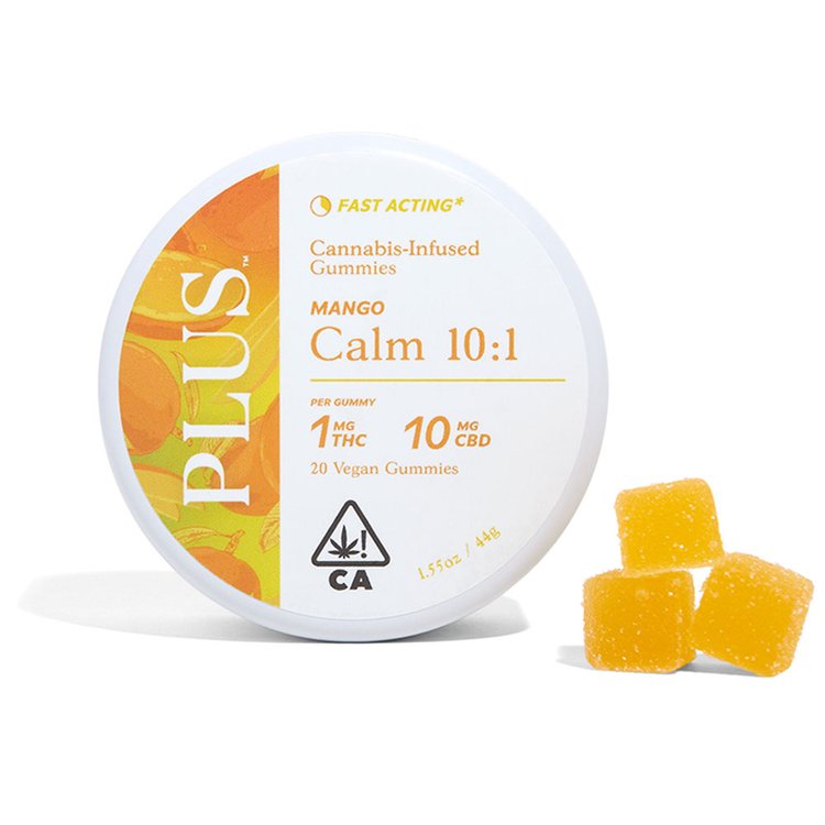 Photograph of product: Mango "Calm" 10:1 CBD:TH-oui +Functional GUMMIES - PLUS