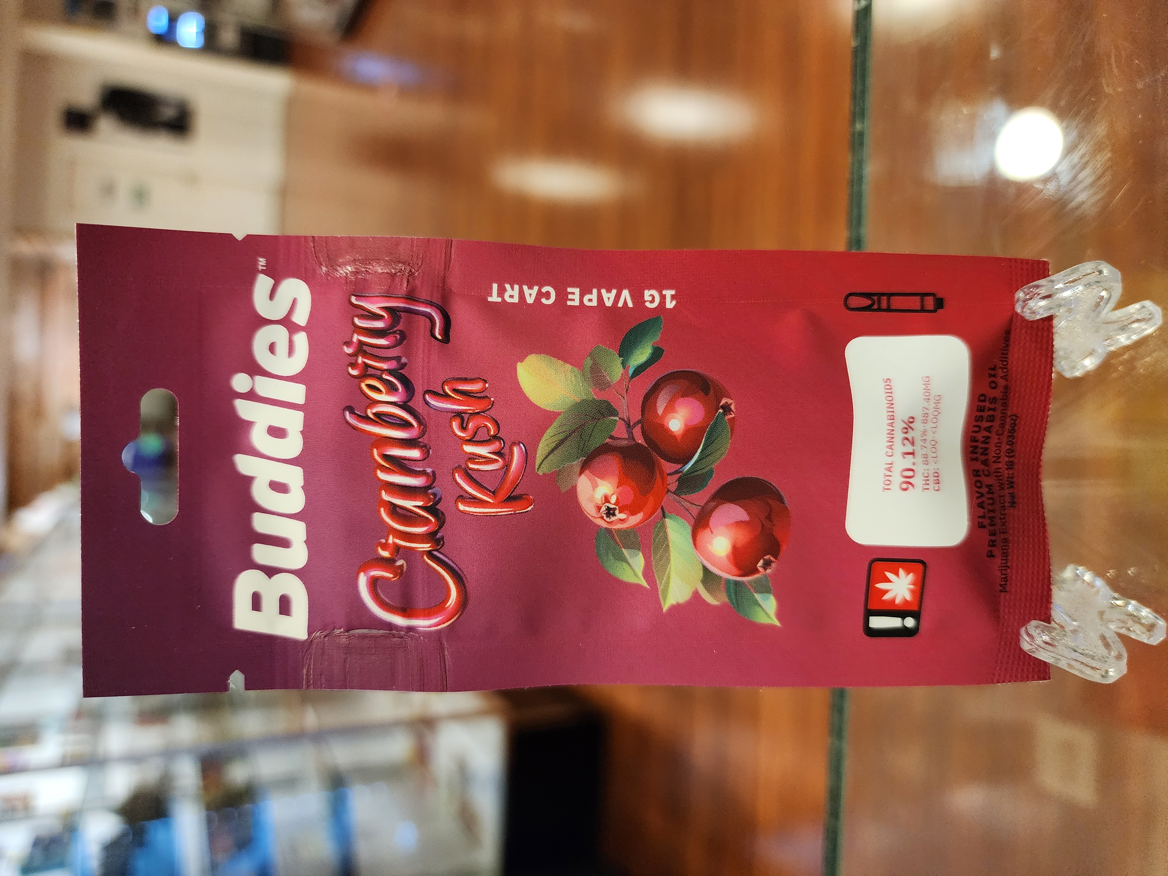 Photograph of product: Cranberry Kush Flavored Cart. (Buddies)
