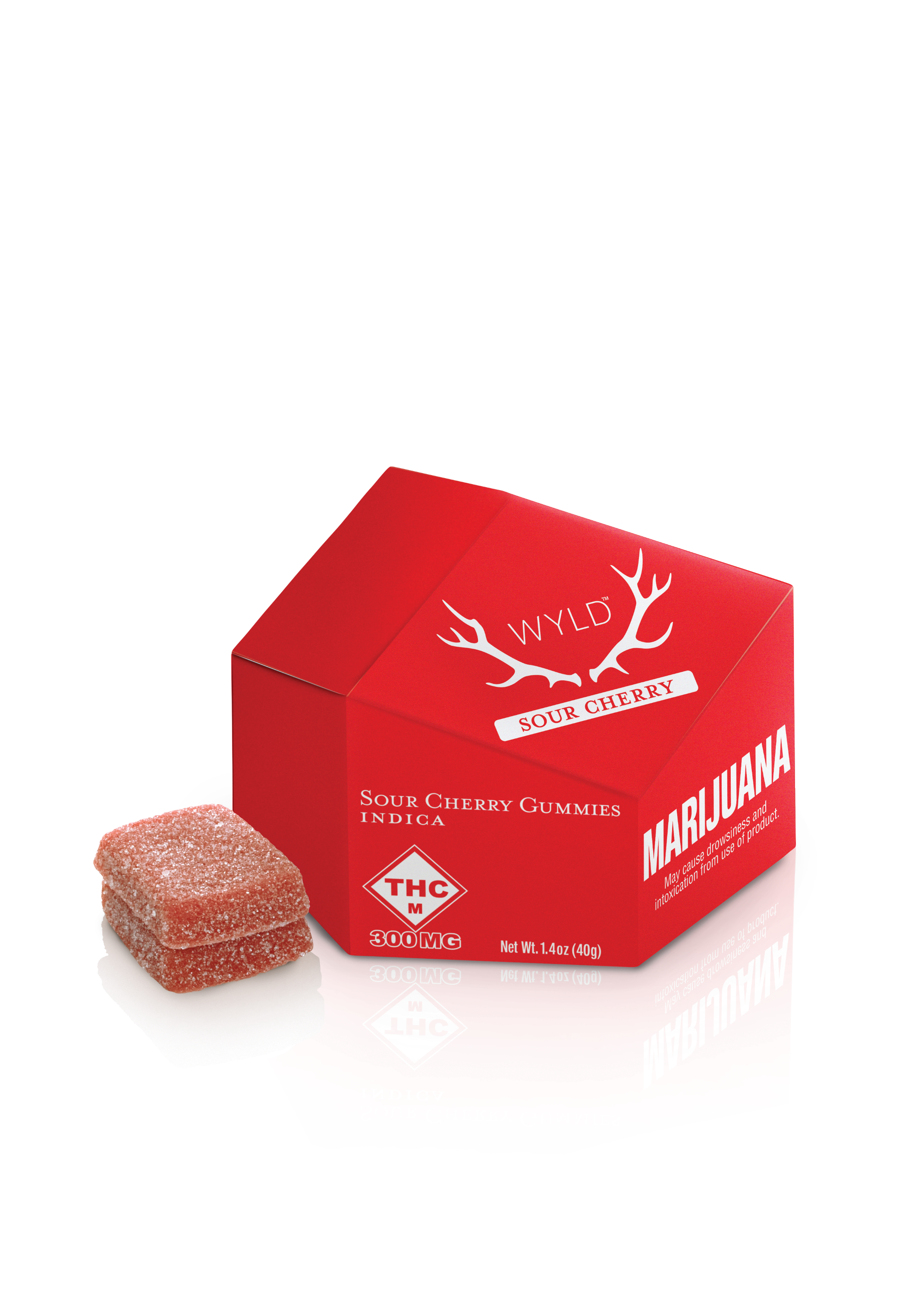 Photograph of product: Sour Cherry | 300mg | Gummy | Wyld