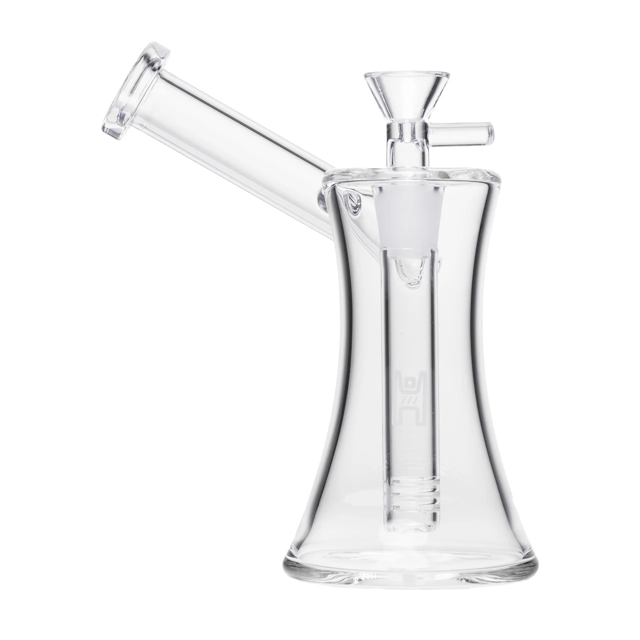 Photograph of product: 6" Hourglass Sidecar Bubbler - Clear
