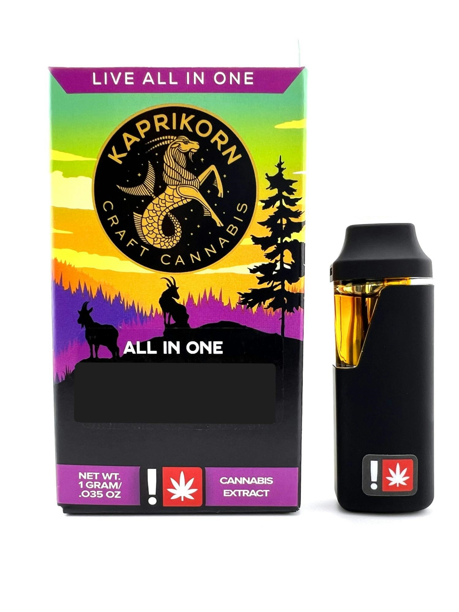 Photograph of product: | Kaprikorn | Live Resin Disposable | Oui'd Hybrid | Purple Punch |