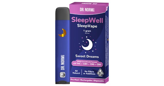 Photograph of product: Sweet Dreams - Sleep Well Vape - 1g Sleep Well Vape (Delta 9 TH-oui/CBN/CBD/CBG)