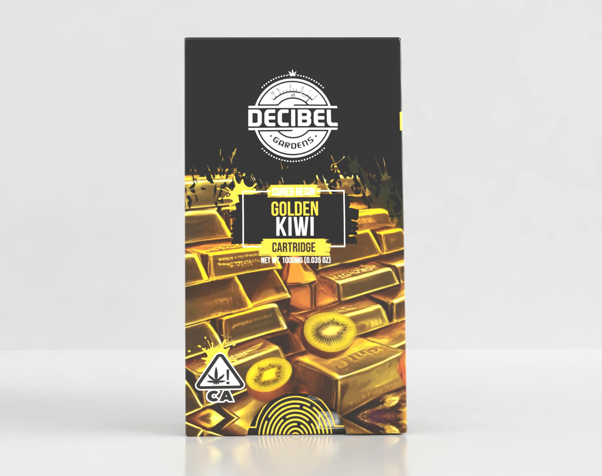 Photograph of product: GOLDEN KIWIS CURED RESIN CART - 1 G