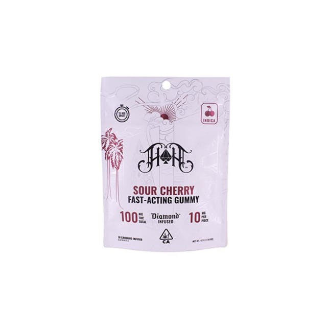 Photograph of product: Sour Cherry Fast Acting Gummies - 100mg