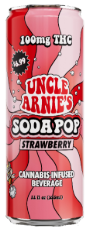 Photograph of product: [Uncle Arnie's] TH-oui Beverage - 100mg Soda - 12oz Strawberry (H)