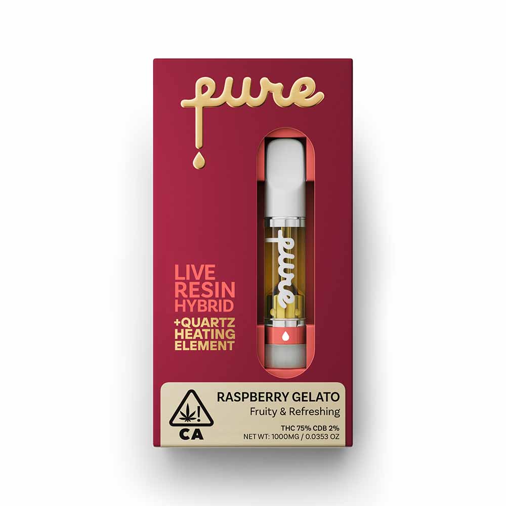 Photograph of product: Raspberry Gelato Live Resin Cartridge 1g