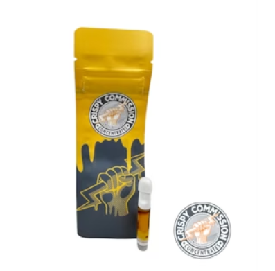 Photograph of product: Crispy Commission Cherry Pie OG 1g Live Sauce Disposable