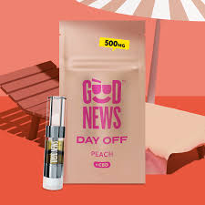 Photograph of product: 2:1 TH-oui:CBD Day Off Peach Oil Cartridge 1g