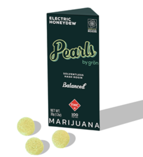 Photograph of product: Gron Electric Honeydew Pearls -Rosin- TH-oui Hybrid 100mg