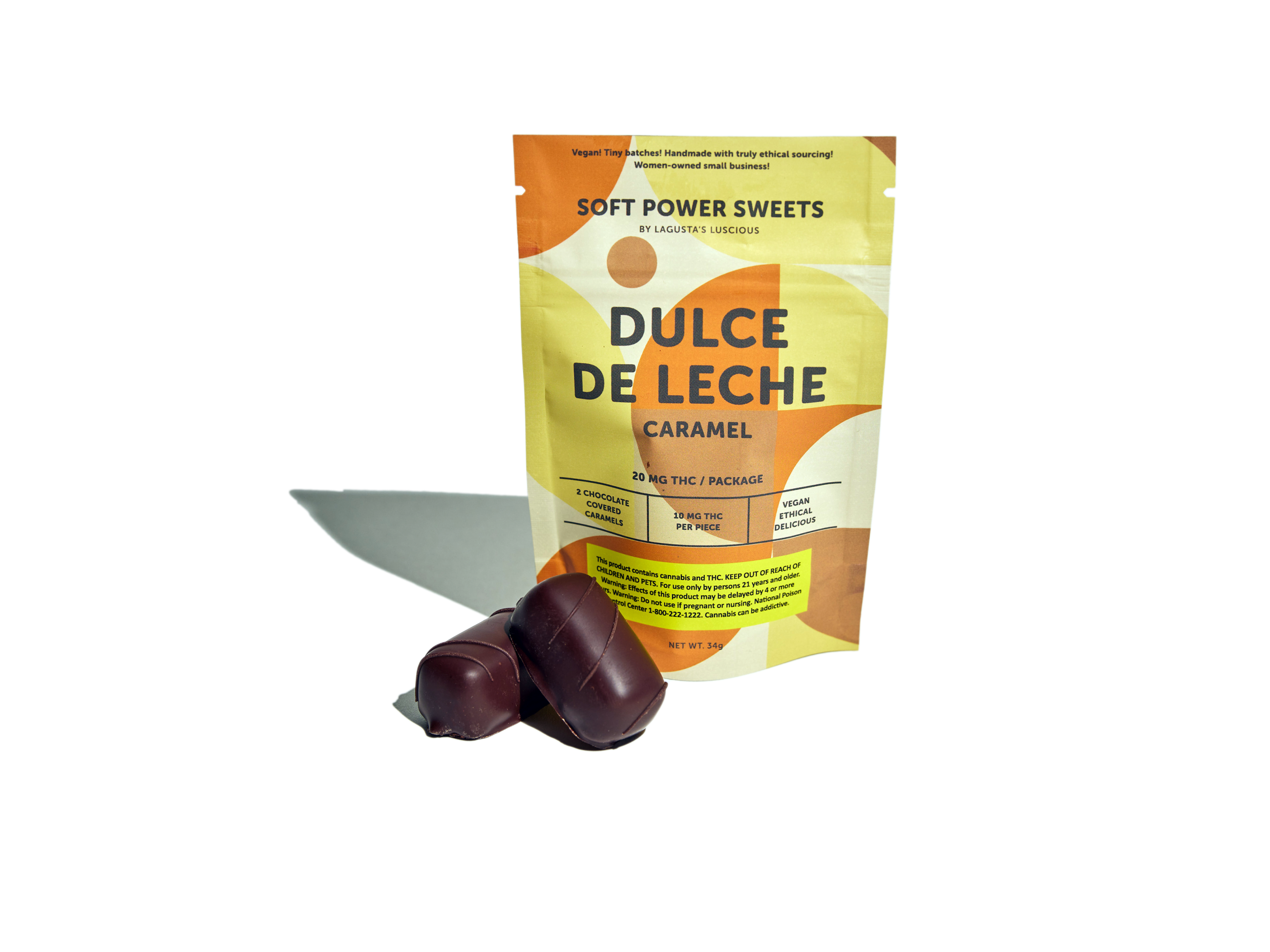 Photograph of Product: Soft Power Sweets - Dulce De Leche Caramel - 2ct Chocolate Edibles