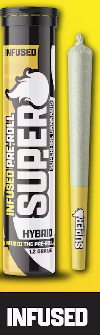 Photograph of product: SuperFire | 1g Infused PreRoll | Apple Fritter