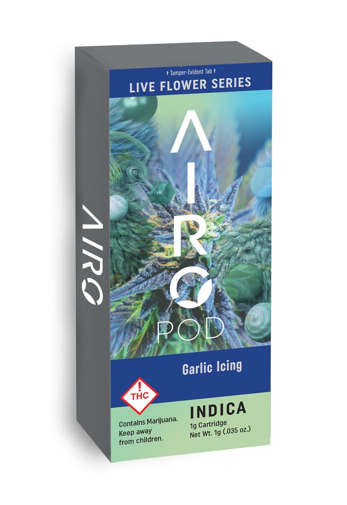 Photograph of product: Airo Pod 1000mg Garlic Icing Live Flower - 1.00 gram