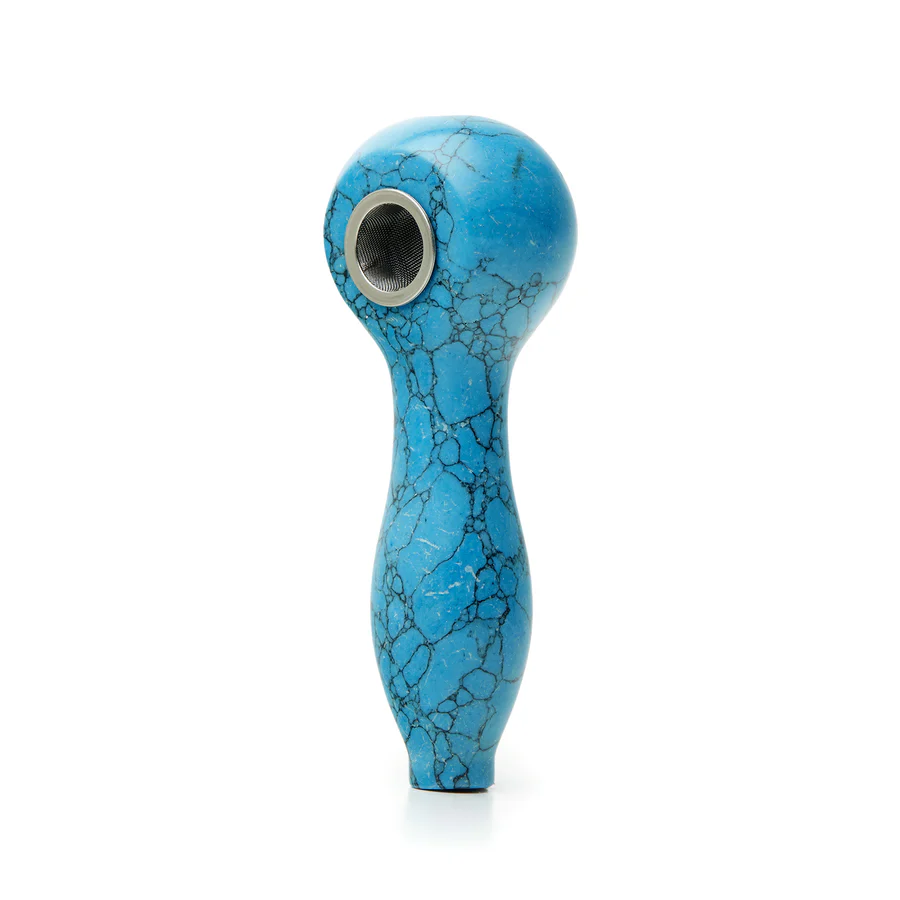 Photograph of product: Gemstone Spoon Pipes - Blue Turquoise