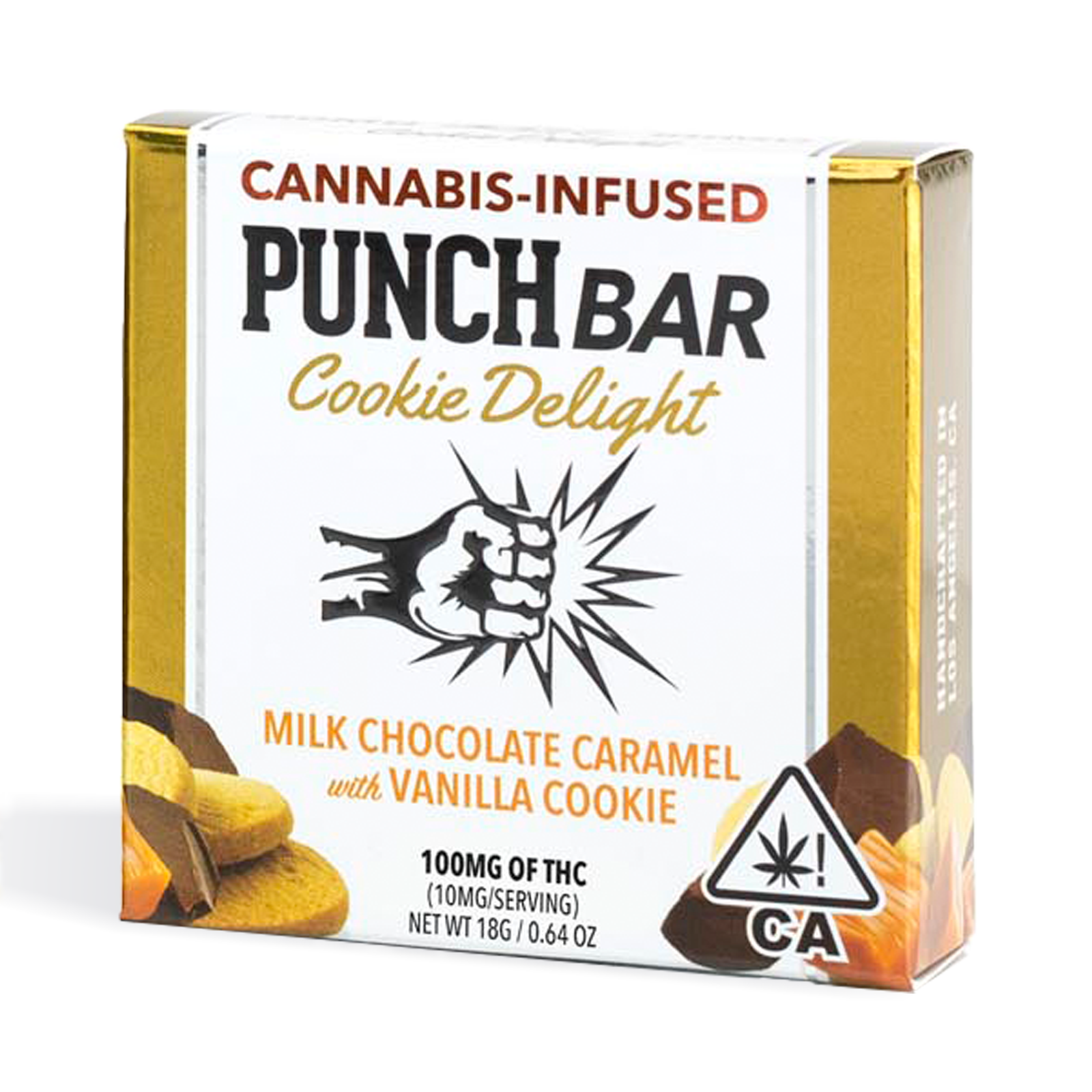 Photograph of product: Milk Chocolate Caramel & Vanilla Cookie Delight Bar | 100mg