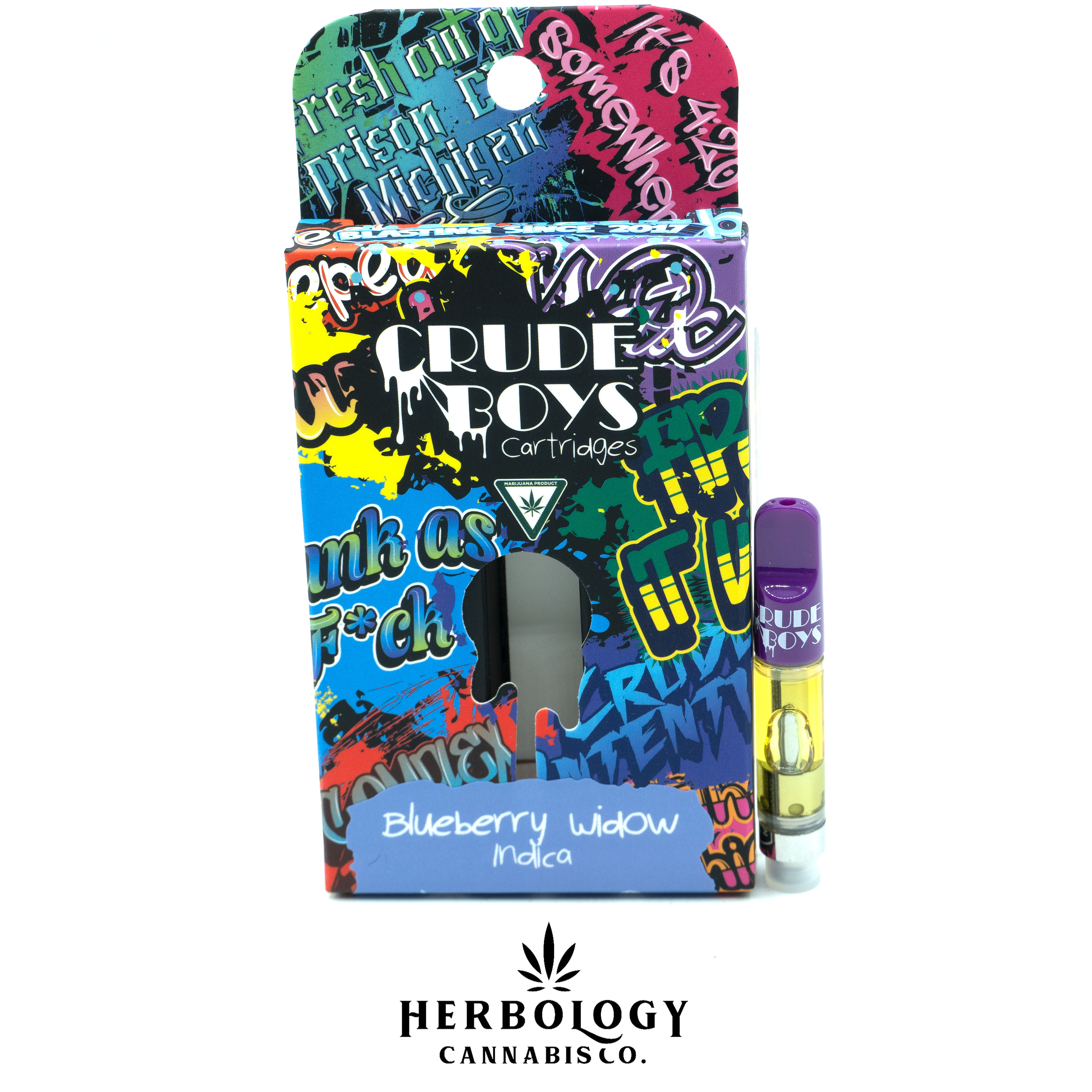 Photograph of product: Crude Boys | Distillate 510 Cart | Blueberry Widow | 1g