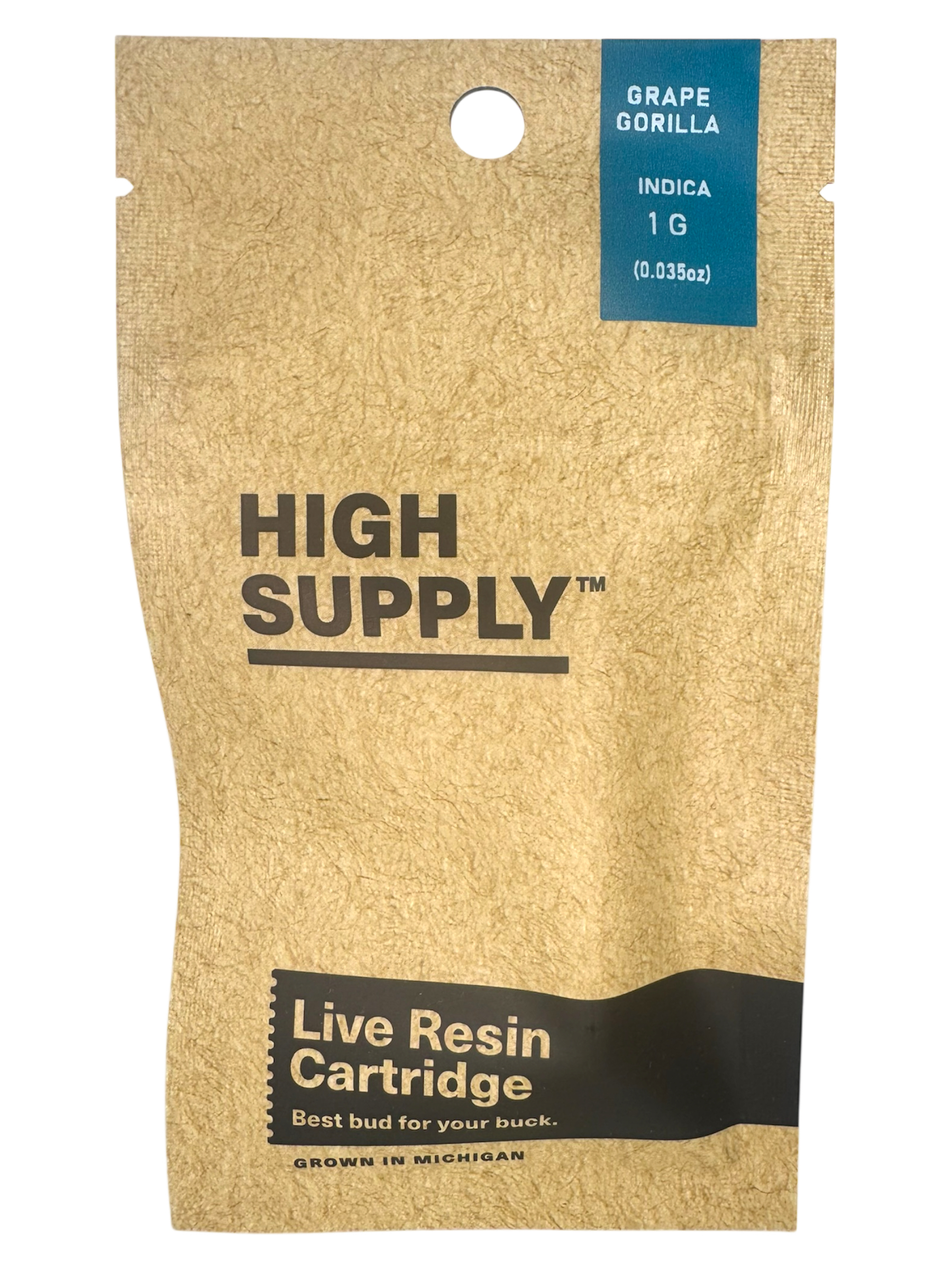 Photograph of product: Grape Gorilla Live Resin Cartridge