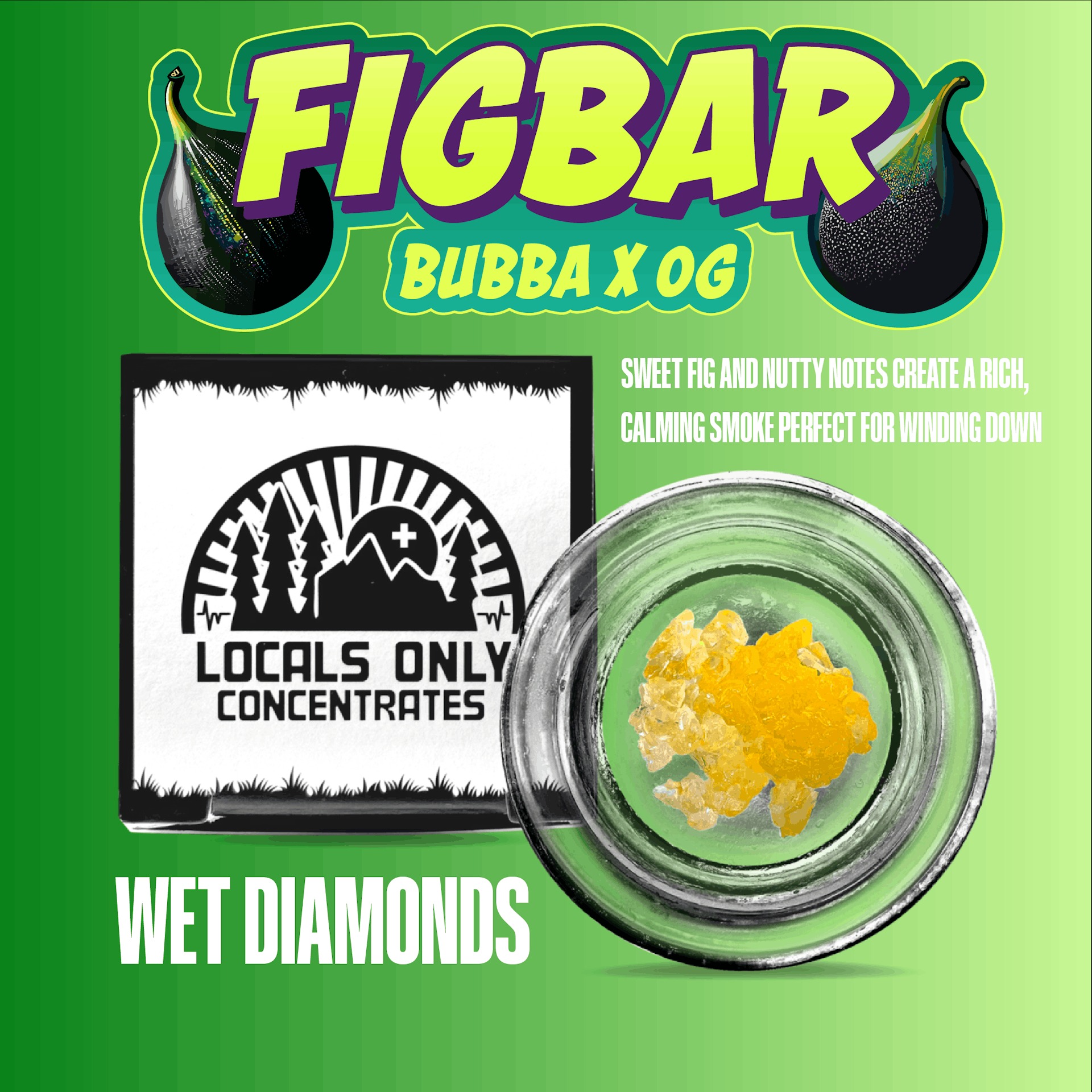 Photograph of product: Locals Only - Fig Bar Wet Diamonds - 1g