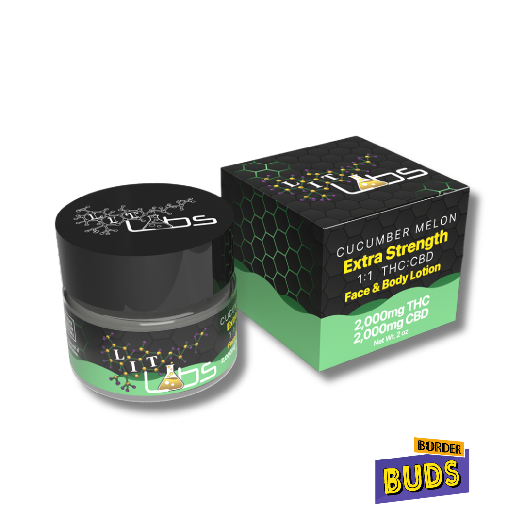 Photograph of product: Cucumber Melon | Lit Labs | 2000mg:2000mg | Face and Body Lotion