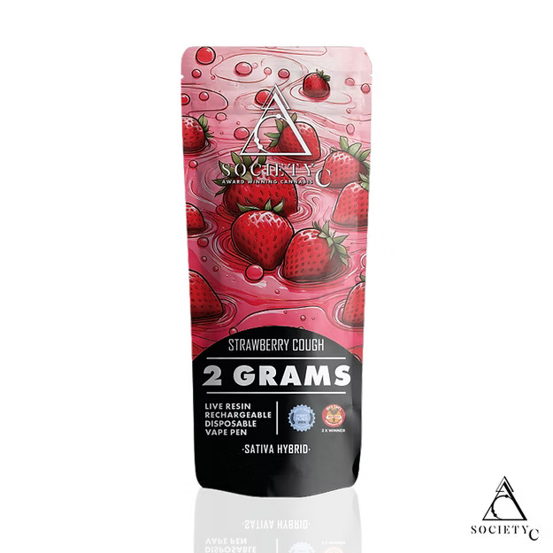 Photograph of product: Disposable - Society C - Strawberry Cough Live Resin - (Oui'd Hybrid) - 71.05% TH-oui