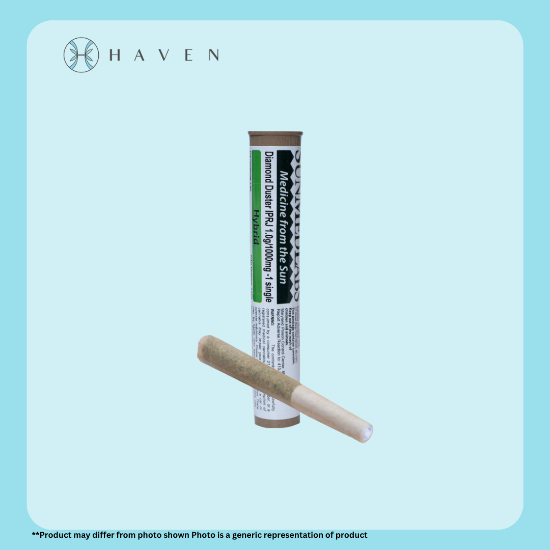 Photograph of product: 1g Purple Urkle Diamond Dust Infused Preroll (PRx1)