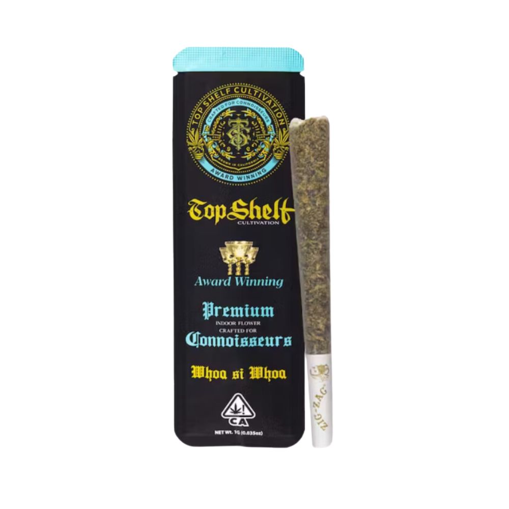 Photograph of product: WHOA SI WHOA PREROLL 1G - TOP SHELF CULTIVATION