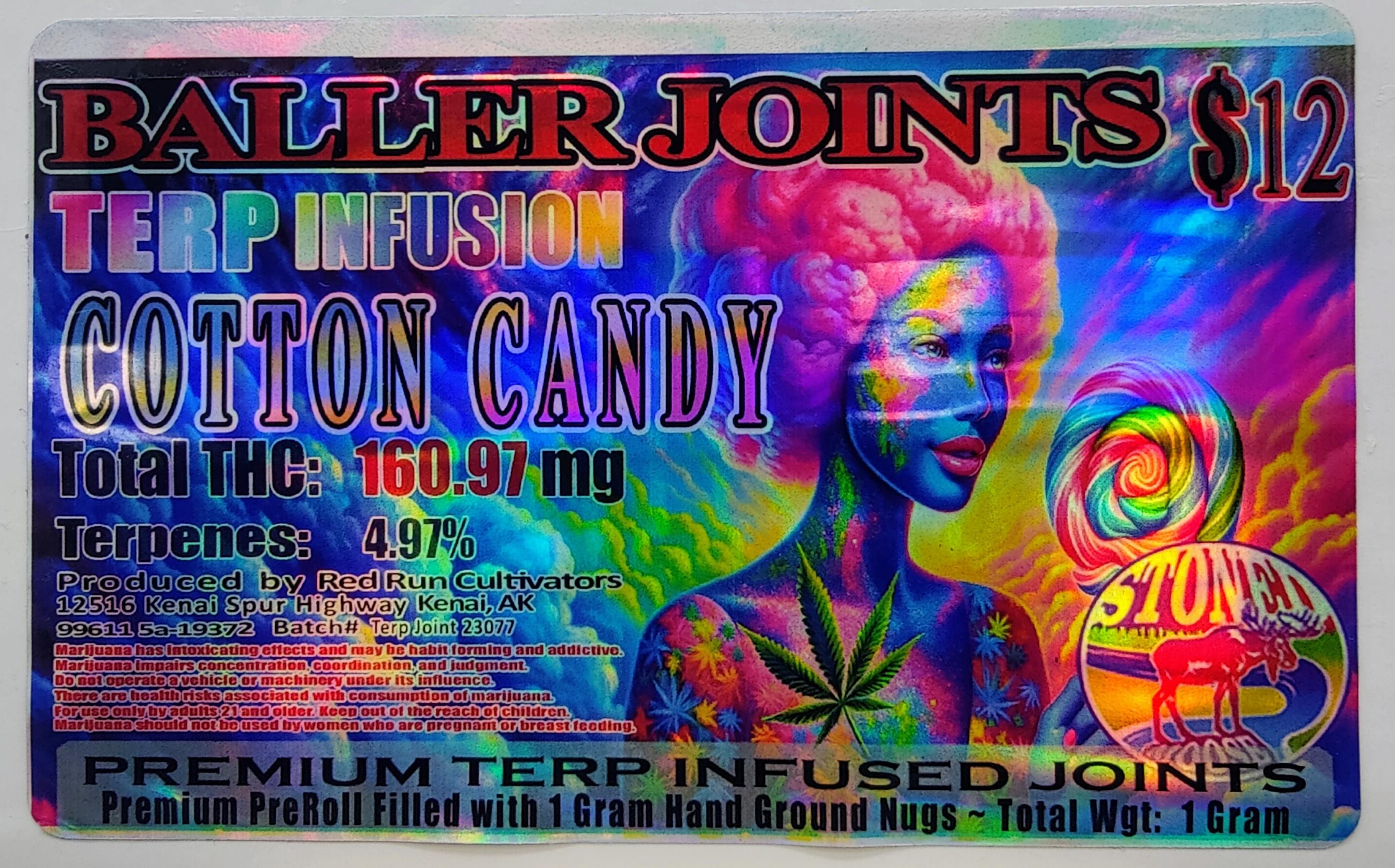 Photograph of product: Terp Pre Roll - Cotton Candy