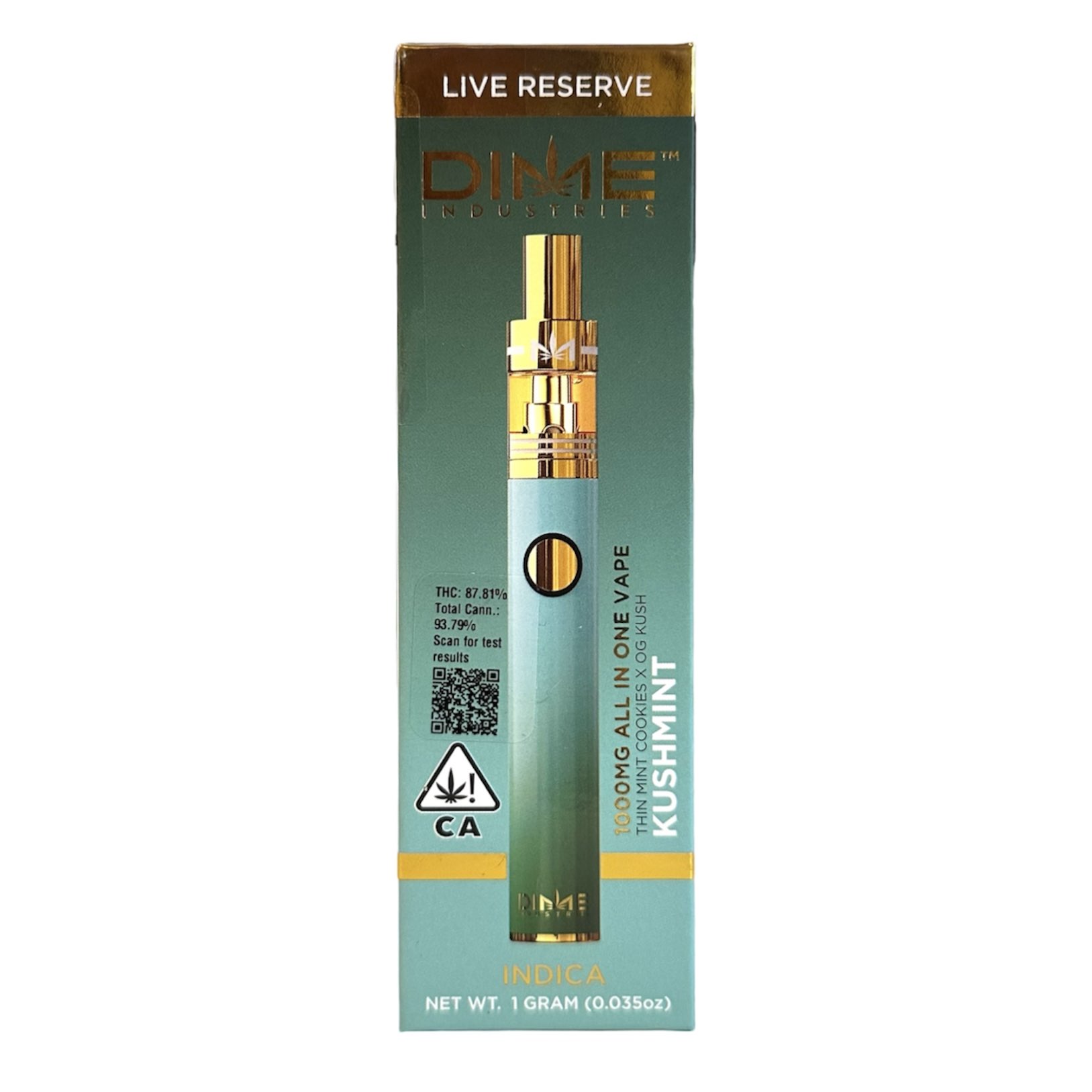 Photograph of product: KUSHMINT 1G LIVE RESERVE ALL IN ONE