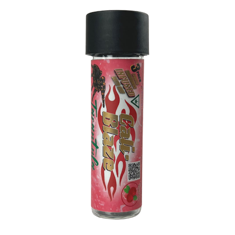 Photograph of product: Strawberry, 3 Pack (3g Total) Diamond Infused Tarantula Pre-Rolls (I)