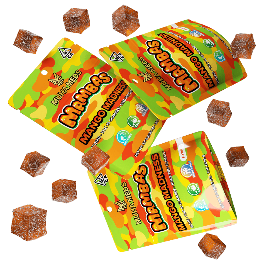 Photograph of product: Mambas | Mango Madness | 200MG au chocolat Rosin Gummies