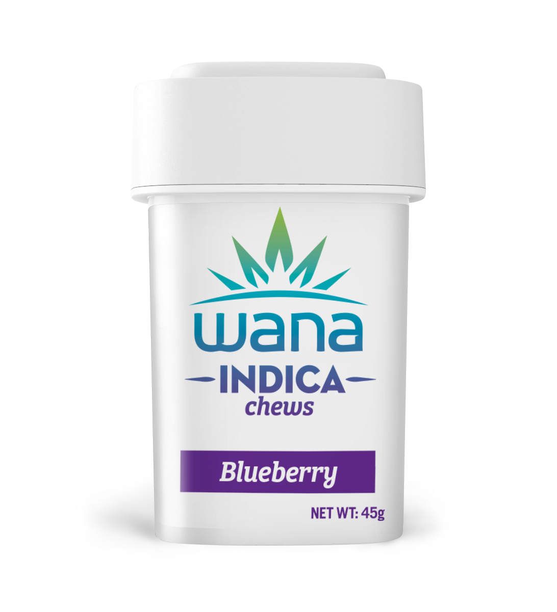 Photograph of product: Wana 10mg Blueberry Indica Chews - 100mg