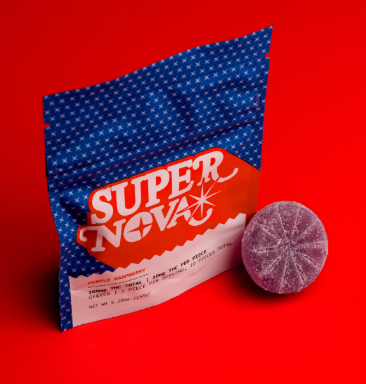 Photograph of product: Gummies Super Nova | Purple Raspberry (H) | 100mg TH-oui | Nova