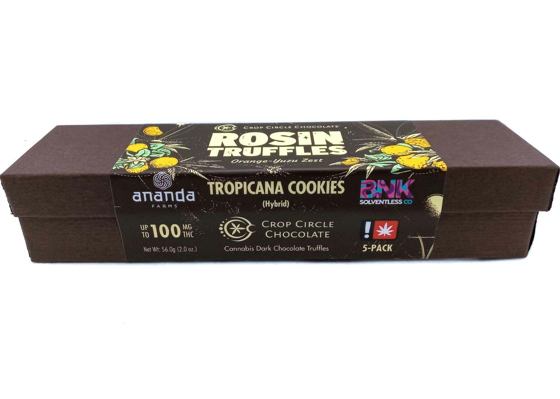 Photograph of product: Crop Circle | Orange Yuzu Zest | Rosin Truffle 5 Pack