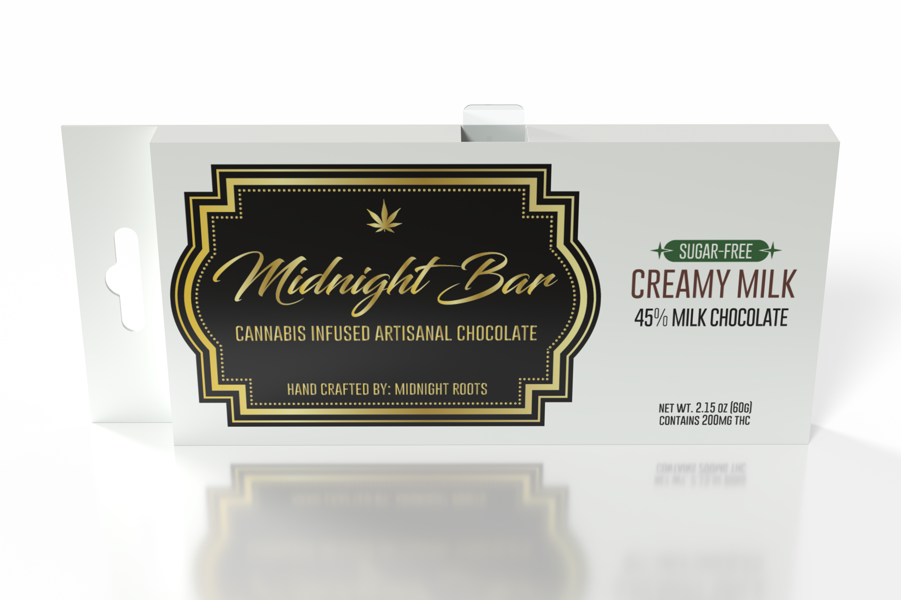 Photograph of product: Midnight Roots 200mg Bar | Milk Chocolate (Sugar Free)
