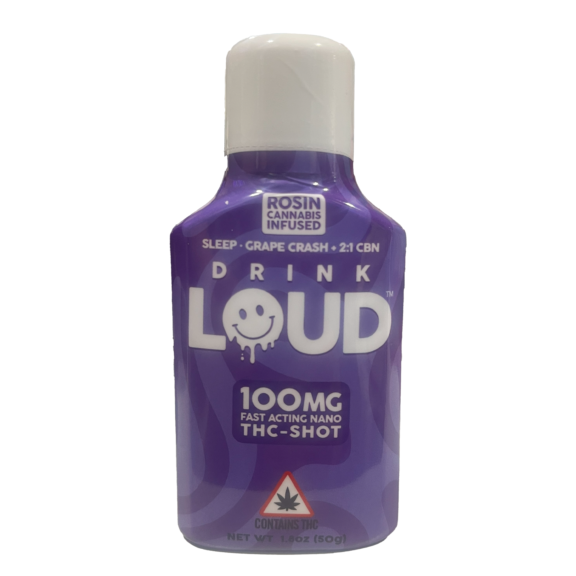 Photograph of product: 100MG TH-oui Shot TH-oui:CBN 2:1 Rove Drink Loud Grape Crash