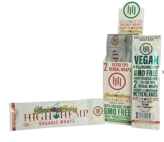 Photograph of product: High Hemp Blazin Cherry Organic Hemp Wrap - 