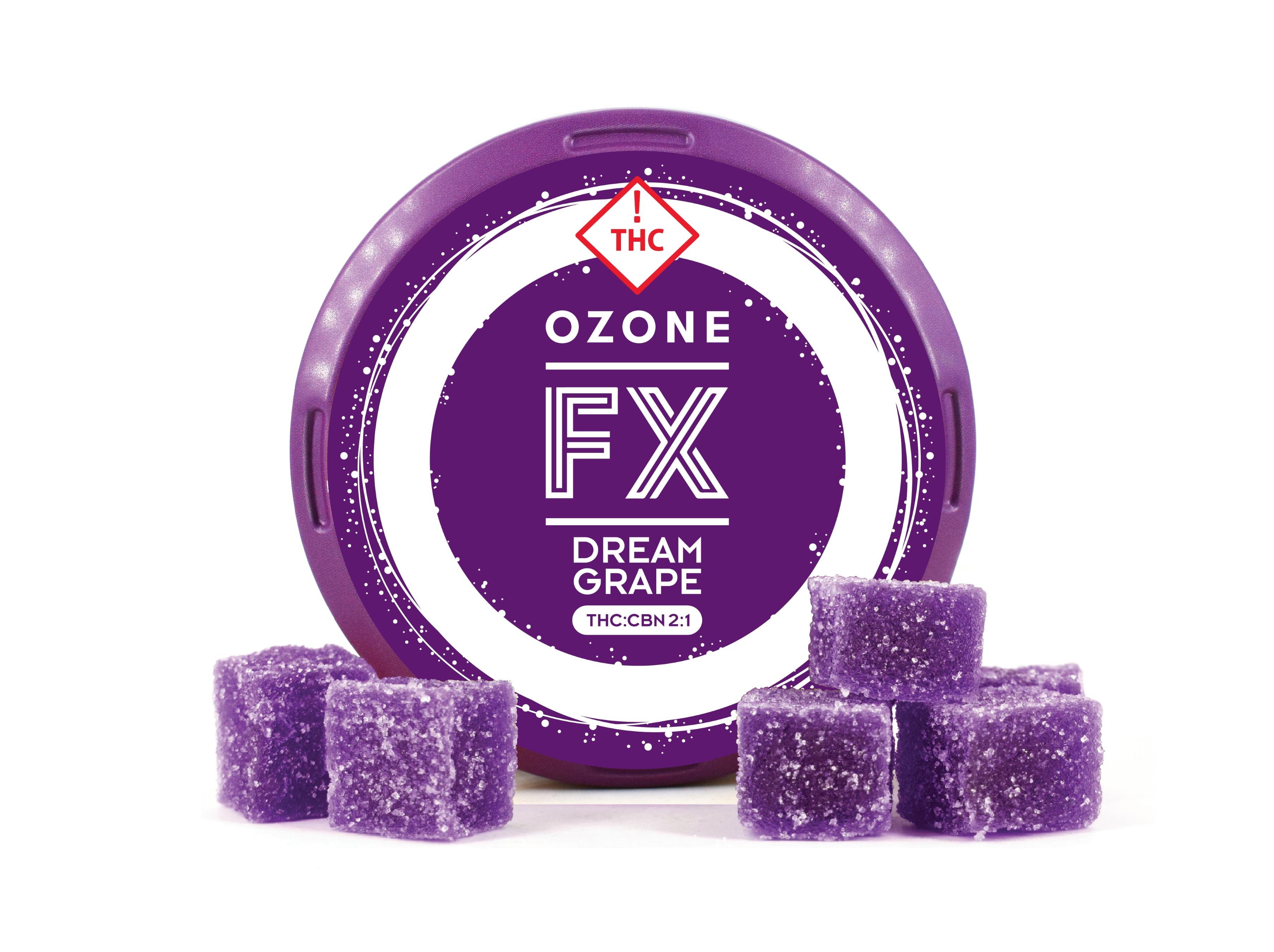 Photograph of product: Grape FX Dream 2:1 TH-oui:CBN Soft Chews | 2 Pack