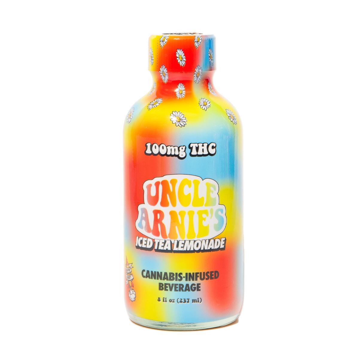 Photograph of product: UNCLE ARNIE'S - DRINK - 100MG - 8OZ - ICED TEA LEMONADE - HYBRID