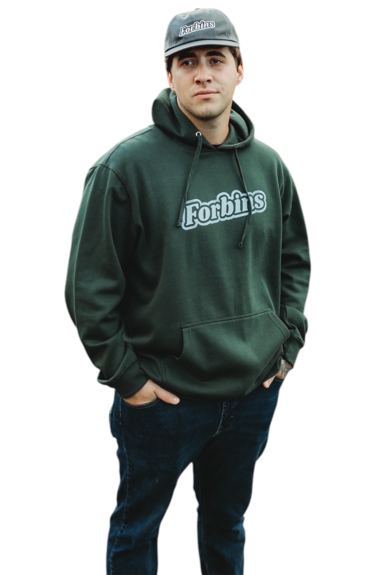 Photograph of product: Forbins Lightweight Green Hoodie-Small