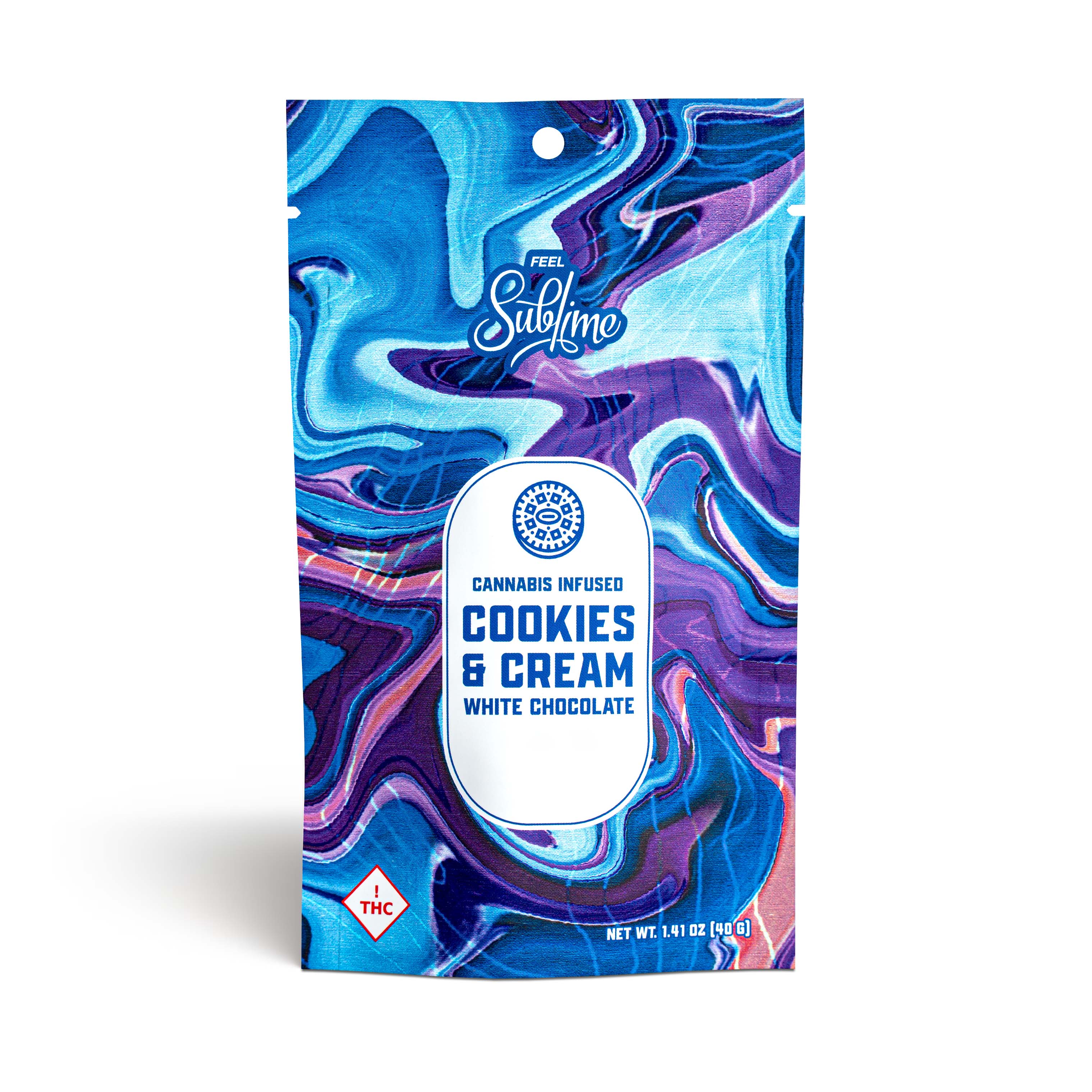 Photograph of product: Cookies & Cream Chocolate Bar (Medical) - 1000mg