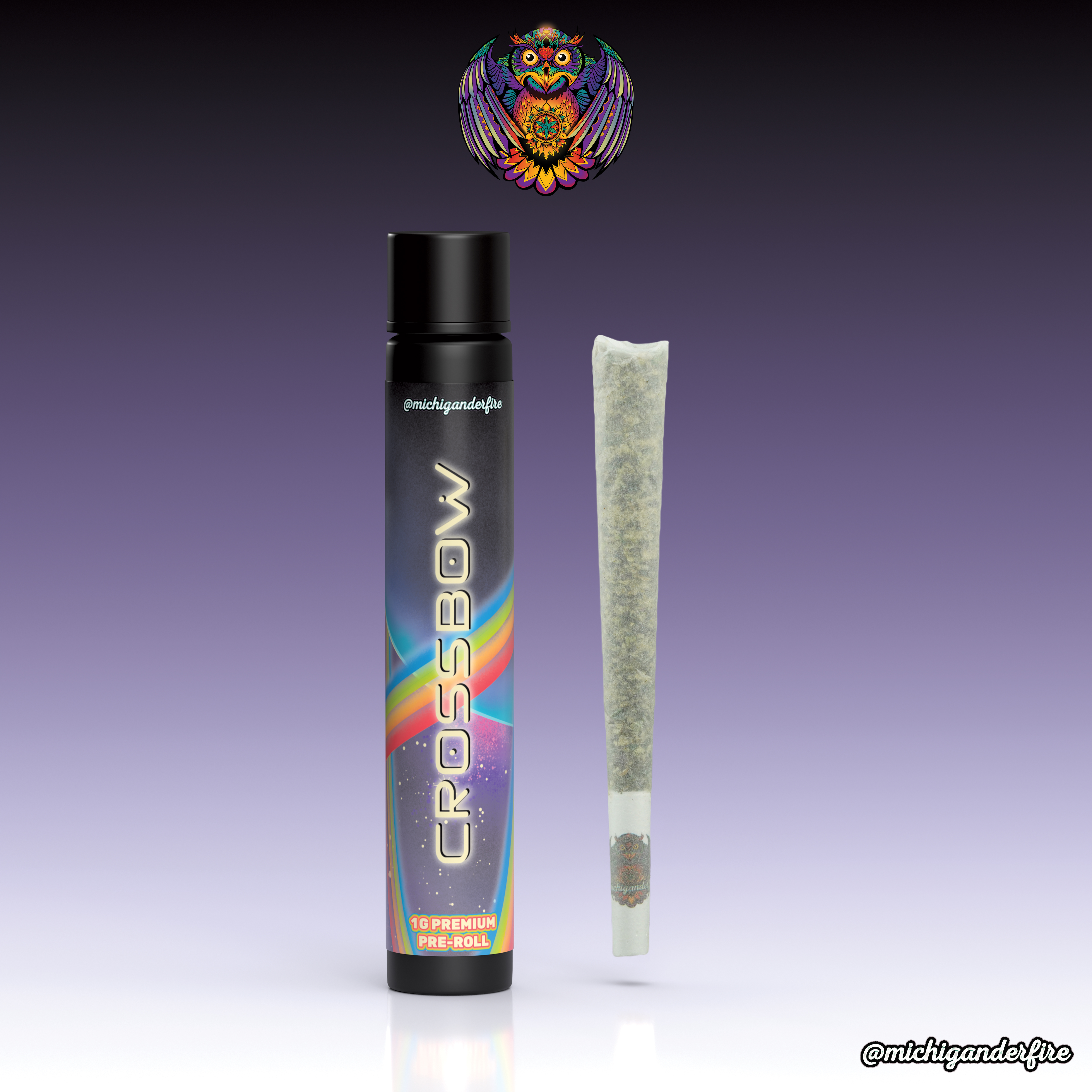 Photograph of product: Michigander Fire Crossbow Pre-Roll