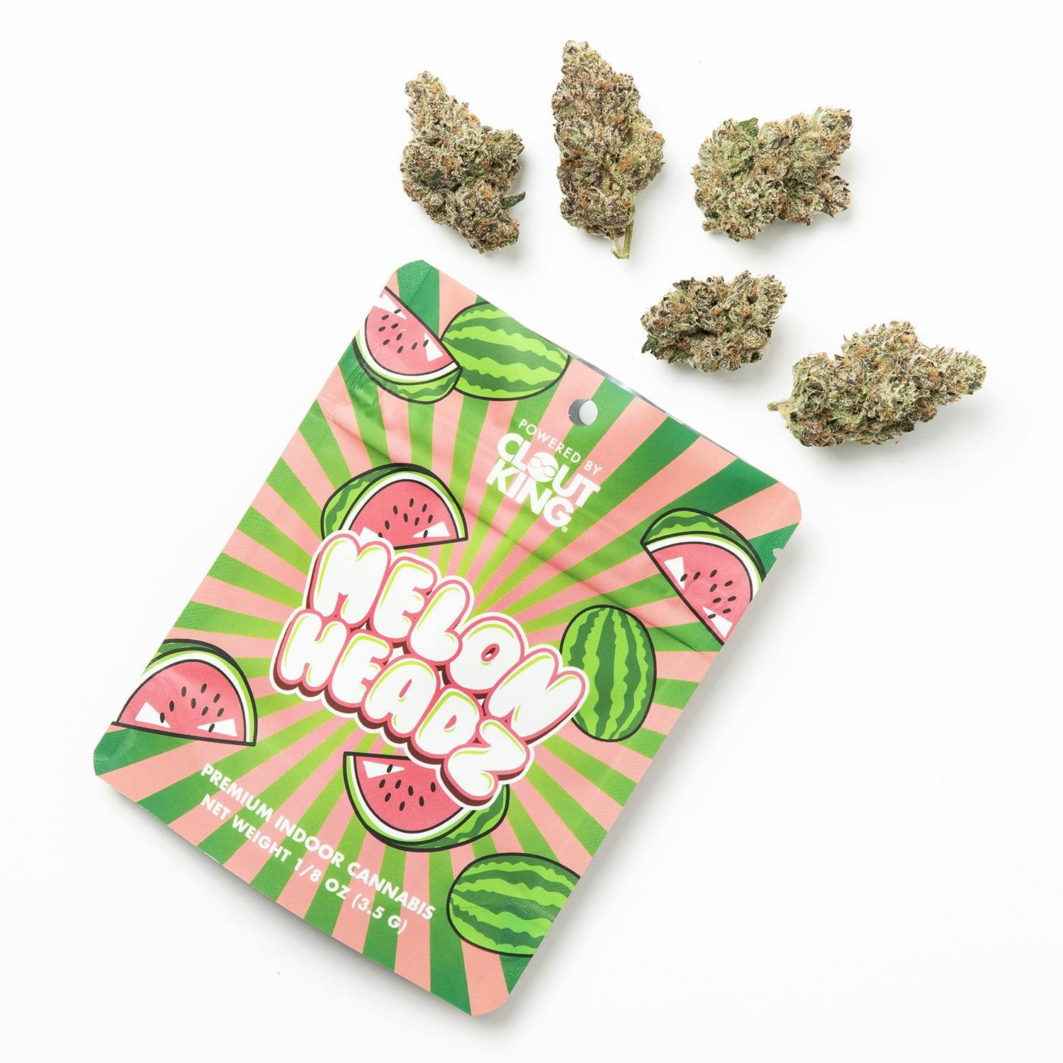 Photograph of product: Clout King - Melon Headz Pre Packed 1/8th